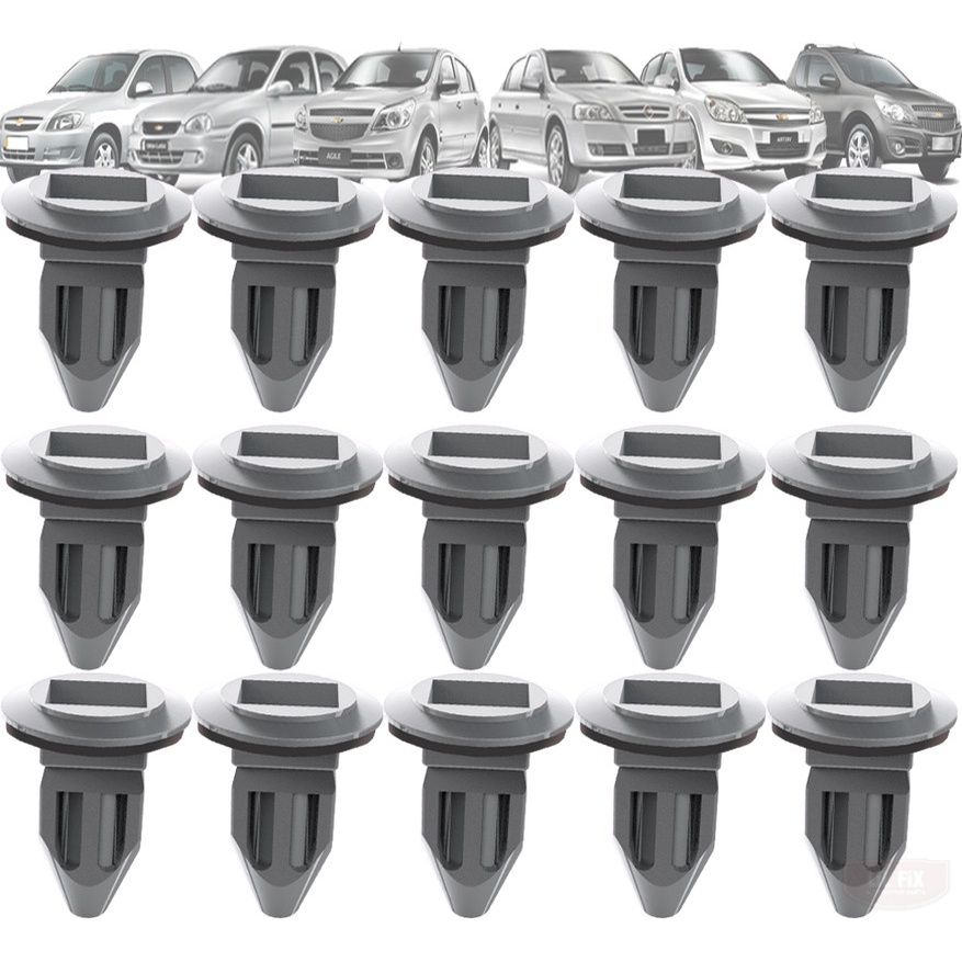 15 Buchas Paralama lameiro e friso lateral Chevrolet 10 mm