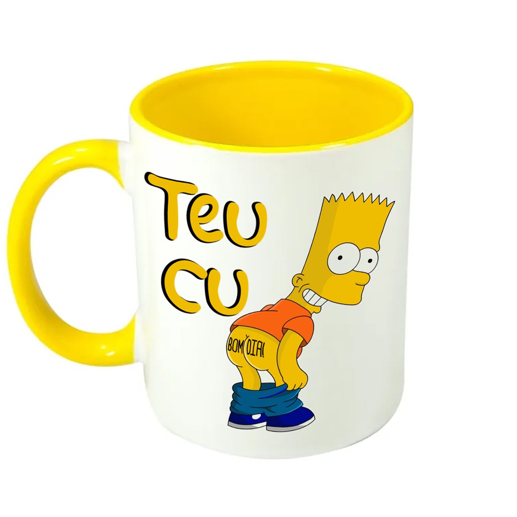 Caneca Amarela Teu Cu do Bart Simpson e Tatuagem de Bom Dia no Bumbum  Divertida e Engraçada! - The Simpsons | Shopee Brasil