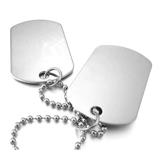 Corrente Bolinha Masculina Pingente 2 Placas Aço Inox 316l REF:02DM