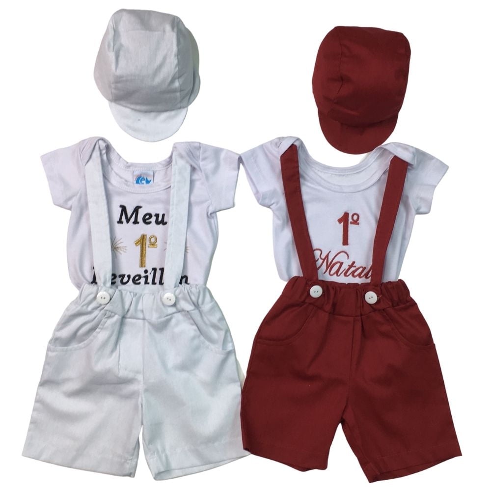 Conjunto roupa bebe menino natal e ano novo