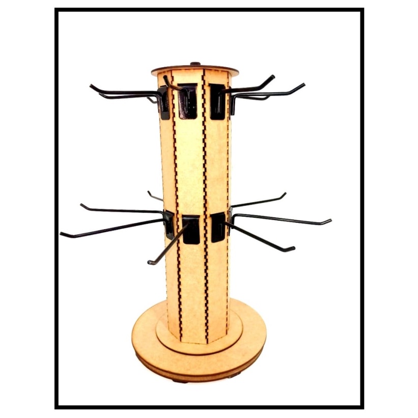 Expositor MULTI UTILIDADES com gancho GIRATÓRIO MDF. | Shopee Brasil