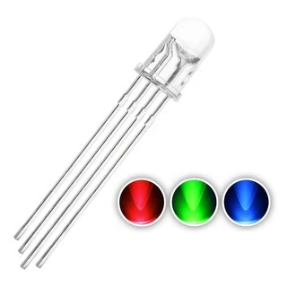 Led RGB 5mm Alto Brilho Anodo comum - 5 Unidades