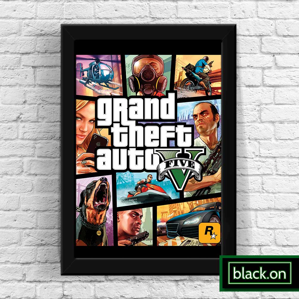 Quadro Decorativo Poste Gta San Andreas Cs Guerra De Gangues