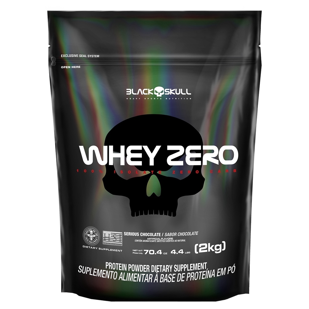 Black Skull Whey Zero Refil 2KG Baunilha