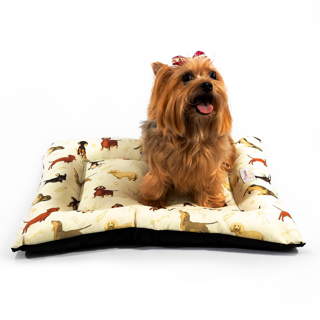 Colchonete Pet Cama para cachorro Super Macia Meio Impermeável Anti Xixi Capa Lavavel em Maquina para Racas Pequenas 57 cm x 47 cm