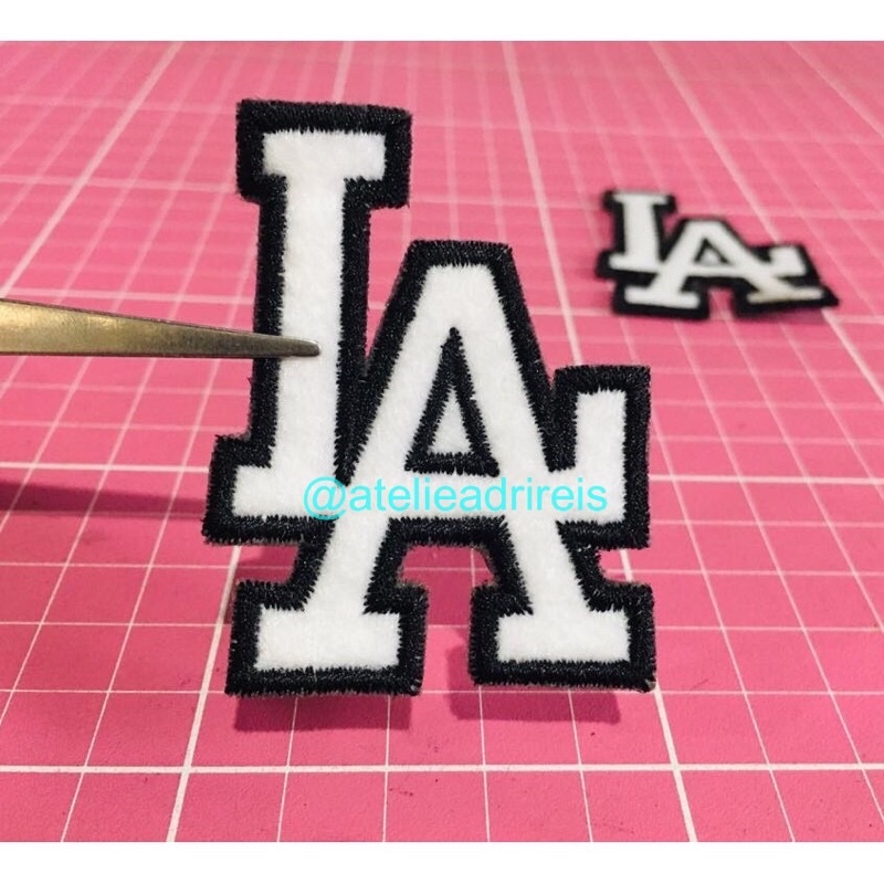 Patch Bordado La - Los Angeles Termocolante