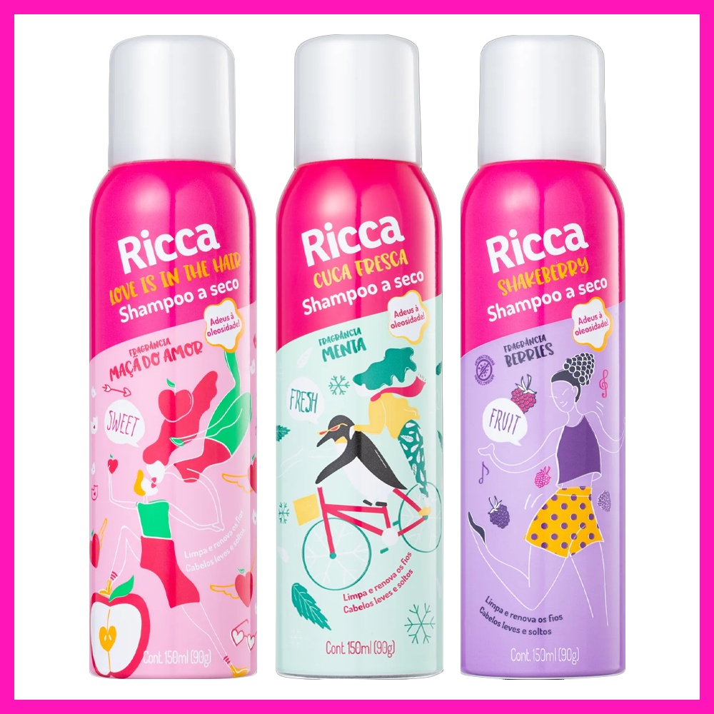 Shampoo a Seco 150ml Ricca Escorrega o Preço