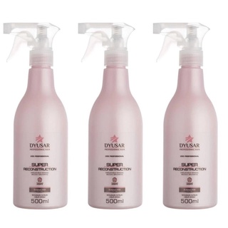 KIT 3 Queratina Cistina Super Reconstrução Capilar Profissional DYUSAR 500 ml