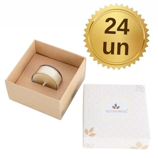 Kit 24 Vela Aromática Premium Lavanda C/1 Mini Vela Lembrancinha