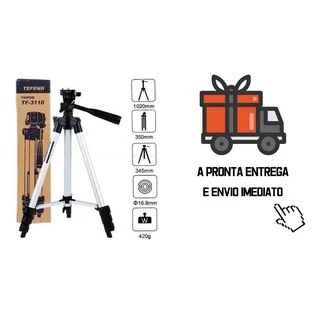 📸Tripé 1.02 metro Para Câmera E Celular com suporte para celular - Modelo 3110 Tripod