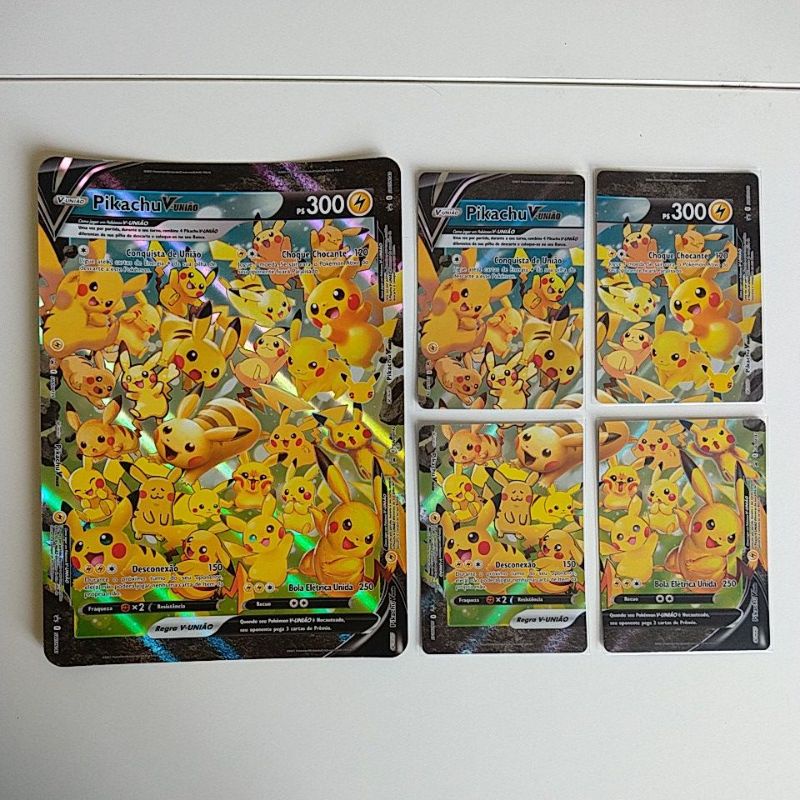 Jogo Cartas Pokemon Box Pikachu V União 46 Cartas Copag