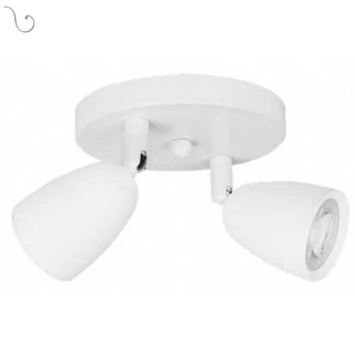 Luminária Spot Duplo Sobrepor Led Integrado Direcionável Mr16 Circular Taschibra
