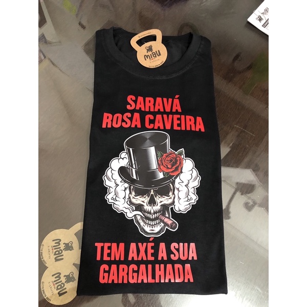 Camiseta Rosa Caveira - Umbanda No Peito ®