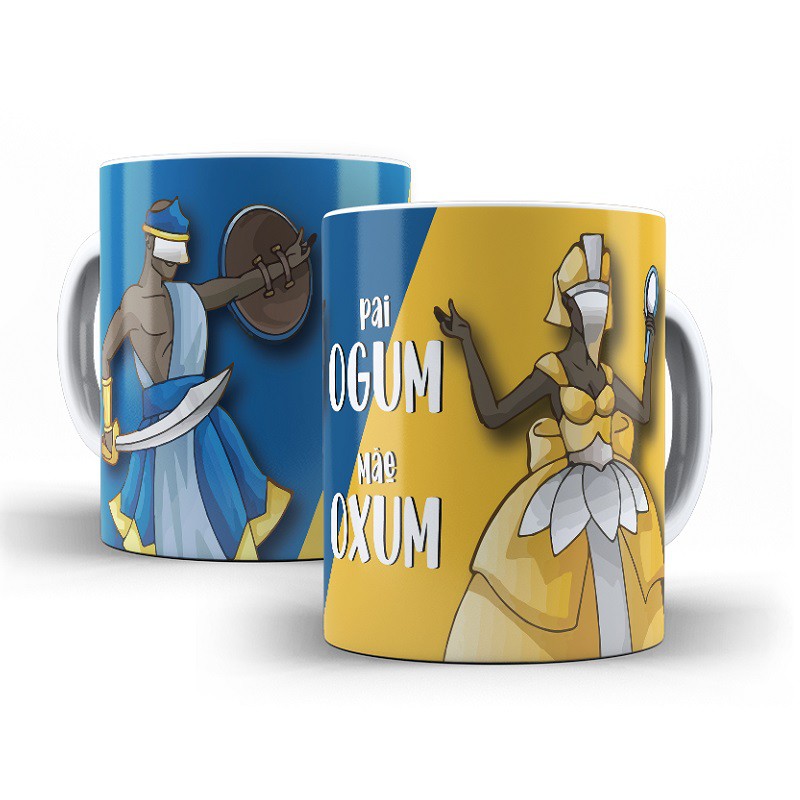 Caneca Porcelana Umbanda Candomblé Orixás Ogum E Iansã 1 em Promoção na  Americanas