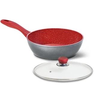 Panela Polishop com Tampa - Day by Day - 24Cm - Vermelha