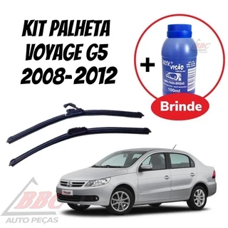 Kit 2 Palhetas Limpador De Parabrisa Dianteiro Voyage G5 - 2008 ate 2012
