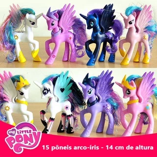 Pônei Boneca My Little Pony Arco Íris , Enfeite De Assando Bolo Unicórnio 14CM