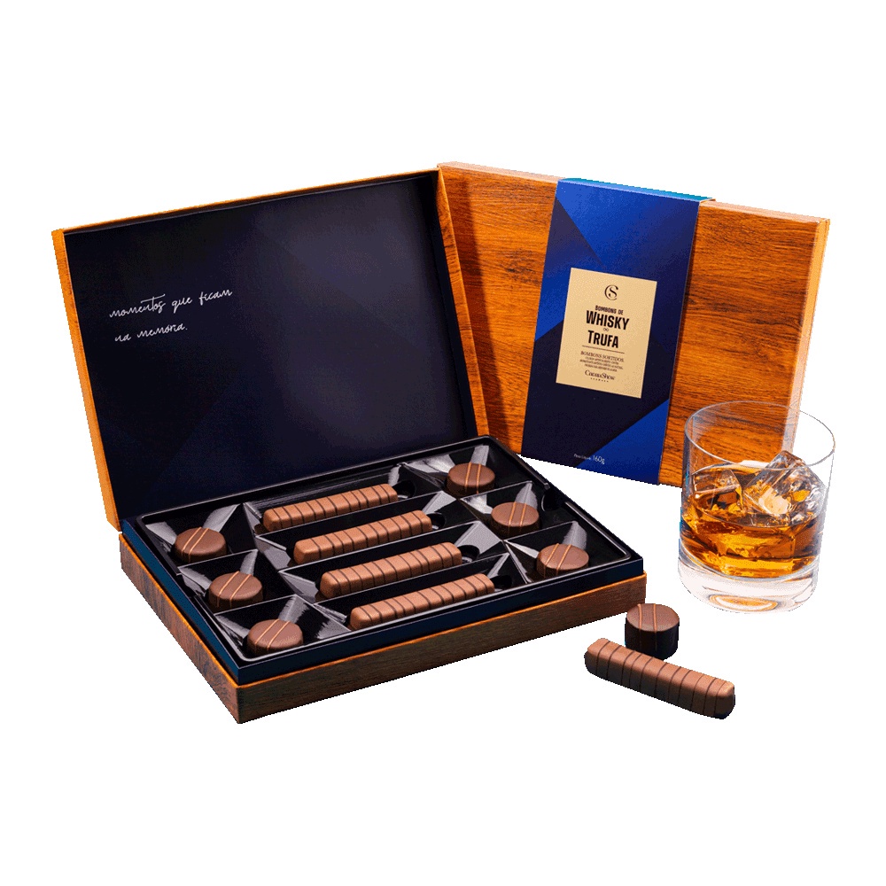 Caixa Gourmet Whisky 160g Cacau Show Shopee Brasil