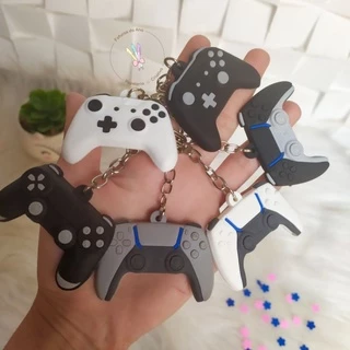 Chaveiro Divertido Controle de Videogame, Com Argolinha e Decoração em Plástico Flexível