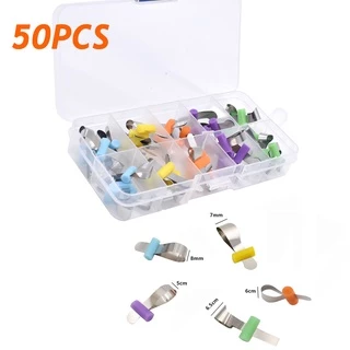 50pcs Bandas De Dentista Metal Matrix Retentorless Automatrix Com Locker Matces Secções Contornos Matces