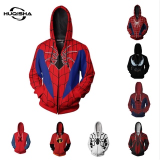 Aranha Moletom Masculino Com Capuz Esportes 3D Printed Venom Roupas Masculinas Casacos