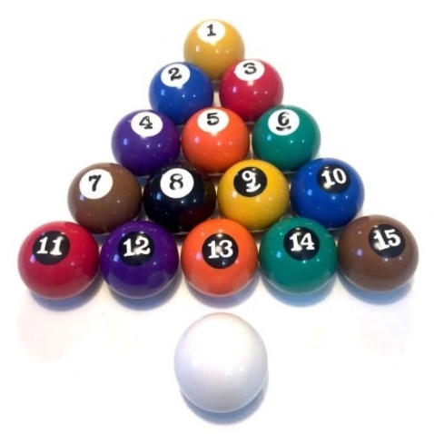 Jogo de Bolas de Bilhar Snooker Hyper com 15 Bolas Númeradas + 1 Branca -  54 mm