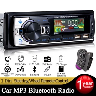 Rádio Automóvel Hippcron 1din Bluetooth Estéreo MP3 Player FM Receptor 60Wx4 12V Suporte De Carregamento Cartão USB/TF Com Controle Remoto