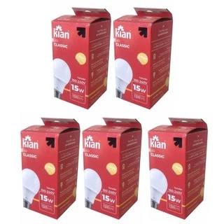 Kit 5 Lâmpadas LED 15W 3000k Luz Amarela Quente Decoração de Casa