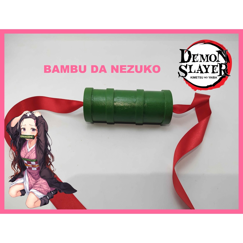 Compra online de Vara de bambu para vedação de anime Kamado Nezuko