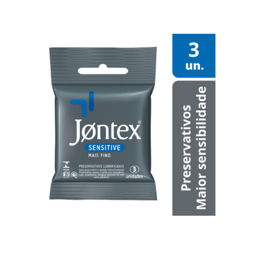 Preservativo Jontex Sensitive C/ 3 Camisinhas | Shopee Brasil