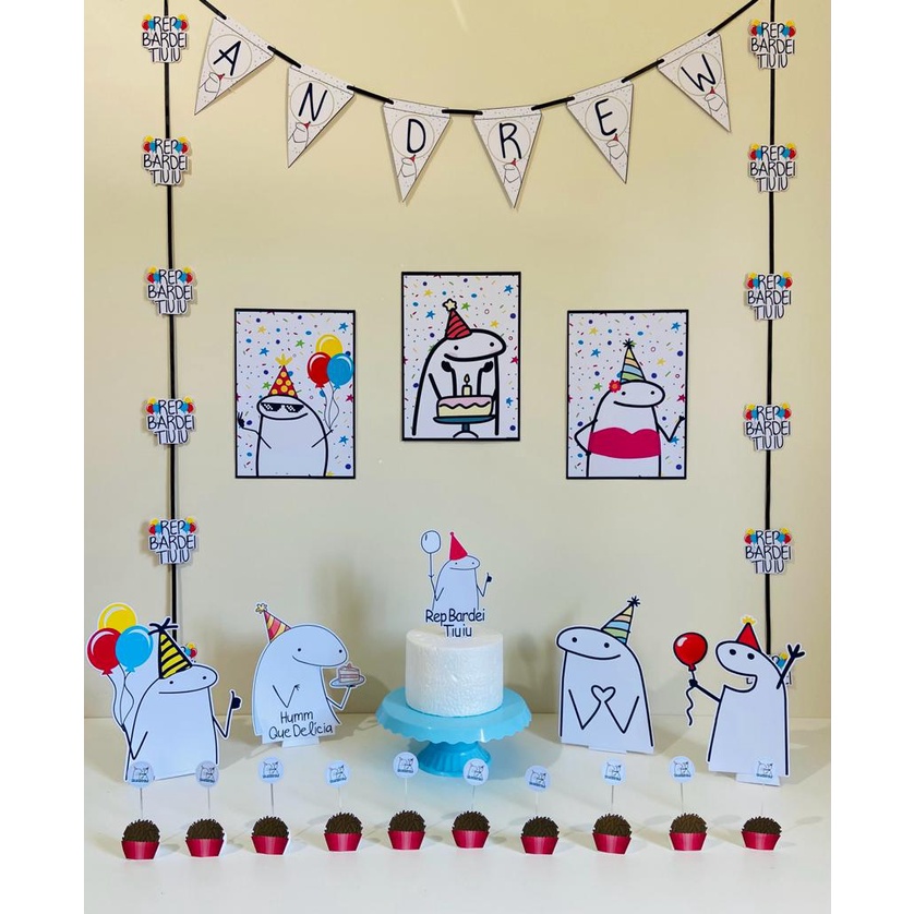 Kit Decoração Festa em Casa Flork Bento Cake