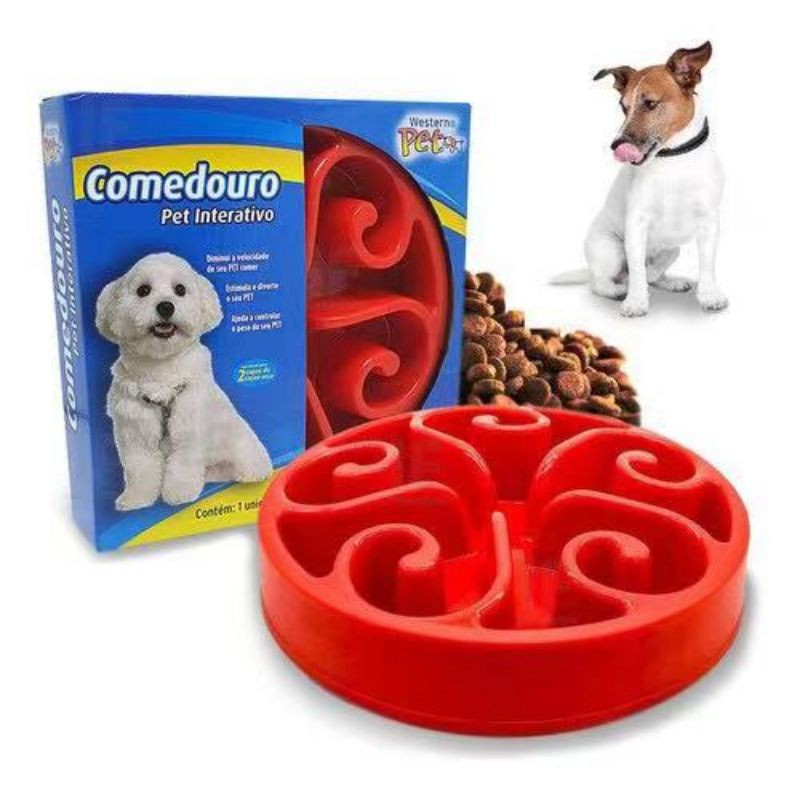 Comedouro Pet Games Labirinto Laranja para Cães Tam.P - Nmalls Pet