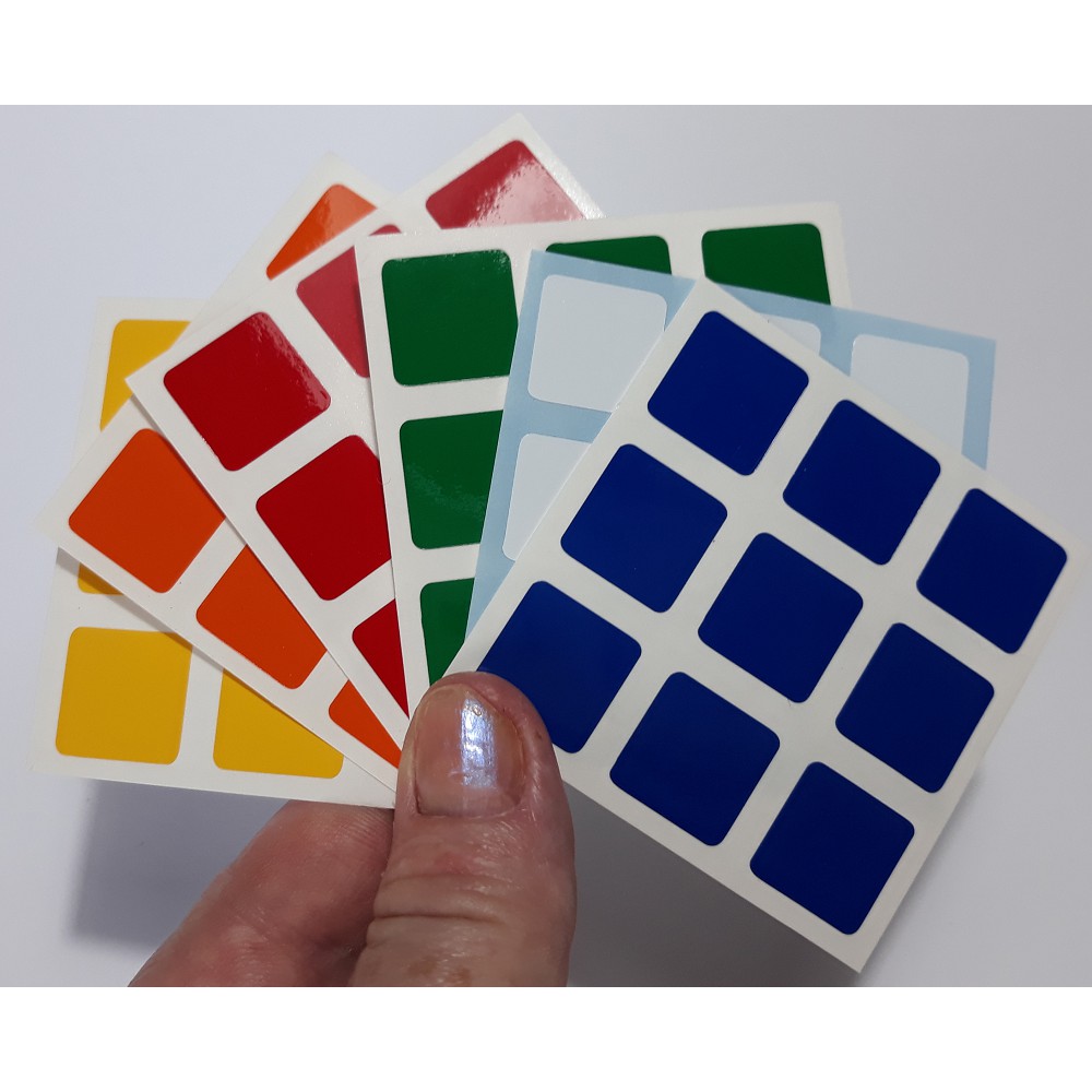 Adesivo para cubo magico 3x3 57mm Dayan Rubik Shengshou