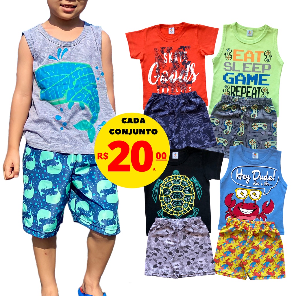 Conjunto de roupa hot sale infantil no atacado