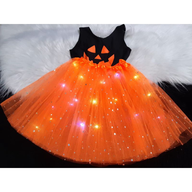 Kit Festa Fantasia Infantil Halloween Com Led Com 2 Peças | Shopee Brasil