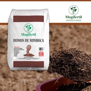 Humus De Minhoca Adubo Orgânico 20 Kg Mogifertil