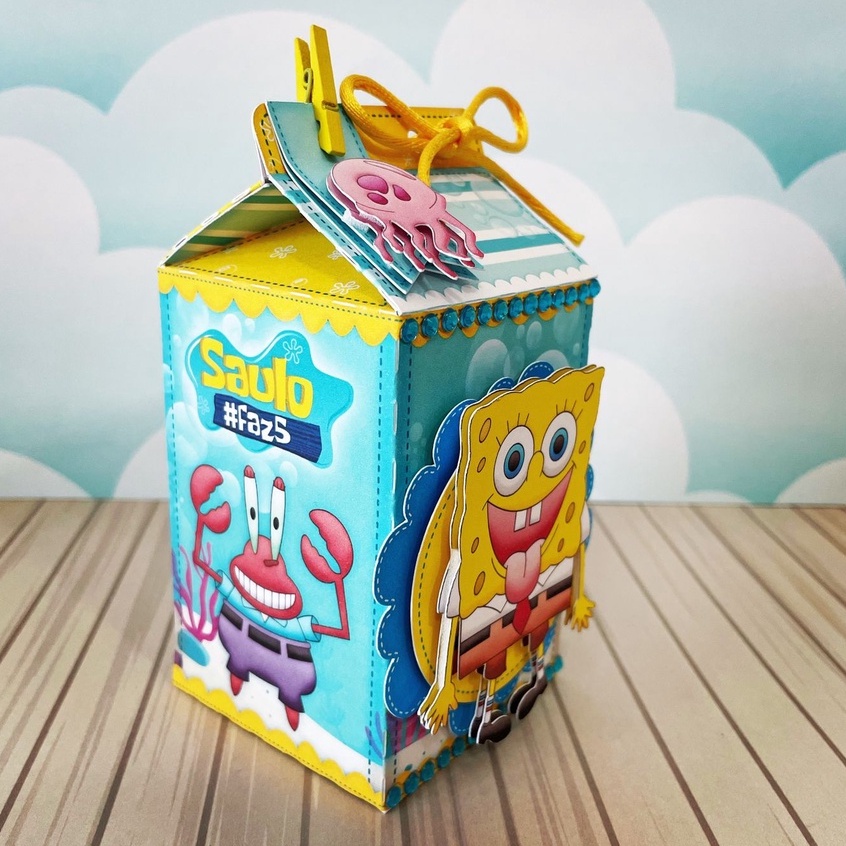 Kit 10 Caixa Milk Desmontada Bob Esponja