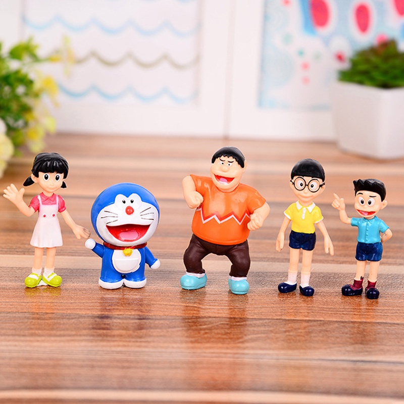 5 Pçs/Set Japão Anime Doraemon Nobita Nobi Deusa Takeshi Honekawa
