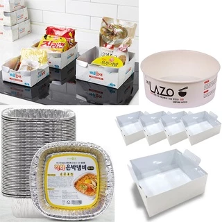 [Pote De Papel E Tigela De Alumínio] Recipiente De ramen Descartável De Indução 50 pcs/100 Venda Por Atacado Navio Externo