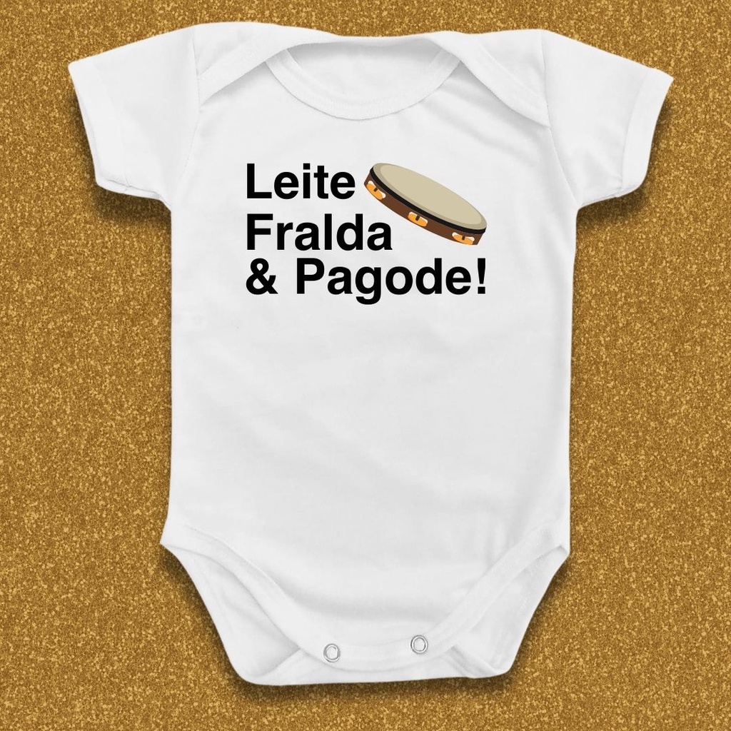 Body Roupa Bebê Frases Leite Fralda Pagode Divertido Música