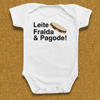 Body Roupa Bebê Frases Leite Fralda Pagode Divertido Música