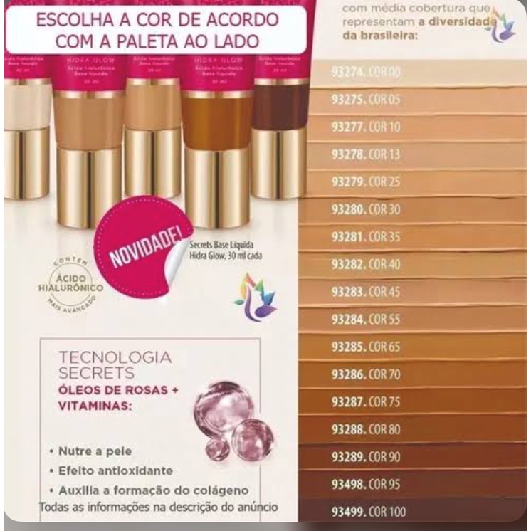 Eudora Base Líquida Niina Secrets Hidra Glow 30ml