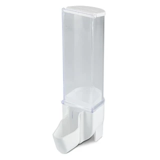 Comedouro Automático Sertão Cristal Malha Fina Porta Sementeira Comida Ração Extrusada para Pássaros