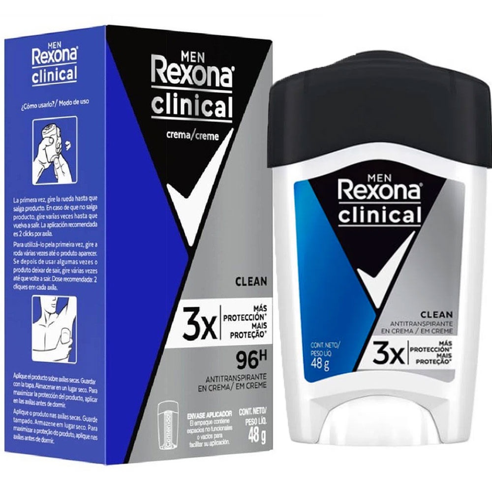 Desodorante Antitranspirante Rexona Clinical Extra Dry 48g