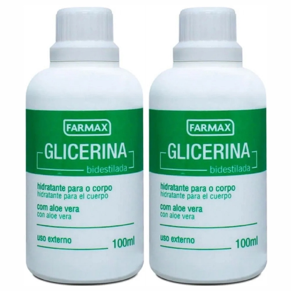 Glicerina bidestilada com 100ml - Farmax