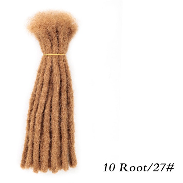 20 Pollici 20 Fili/Confezione Estensioni Di Dreadlock Sintetici Sottili 0, 6cm Capelli Intrecciati All'Uncinetto Morbidi Dreadlocks A Punta Singola Stile Hippie Reggae Hip-Hop, MT27-613 - Foto 11