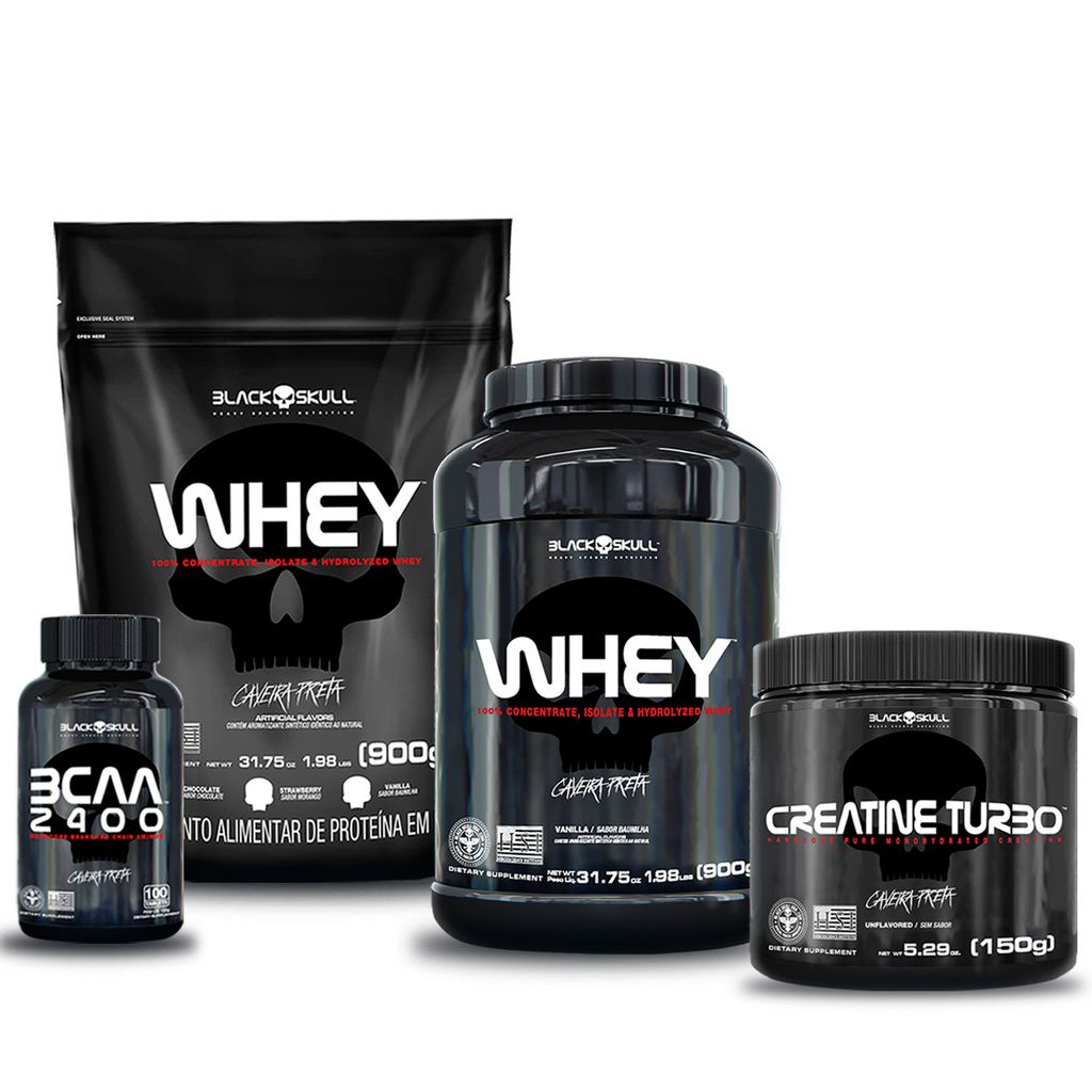 Combo Whey 2x + Bcaa + Creatina