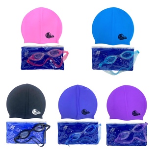 Kit De Natação Completo DM Toys Com Touca Óculos Tampão De Ouvido E Estojo DMS5477