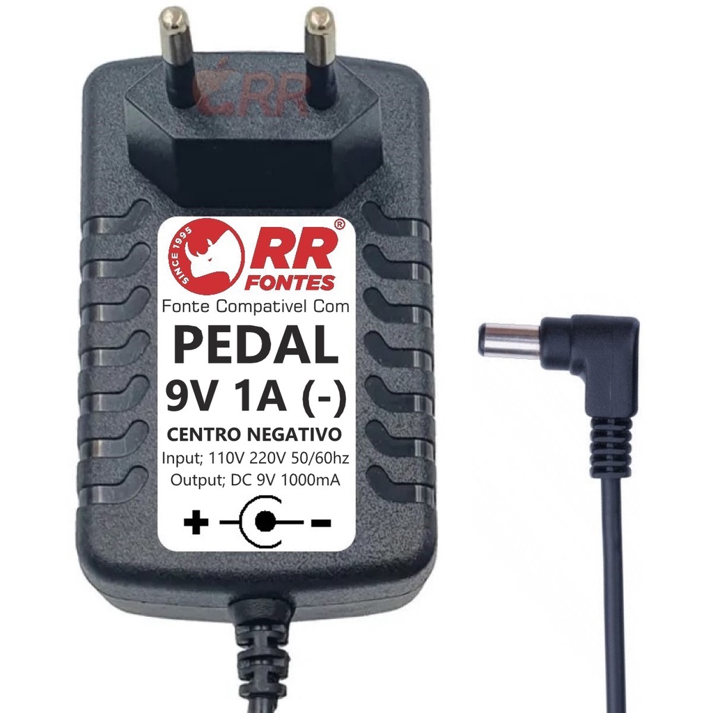 Fonte Dc 9v 1A Para Pedal Pedaleira De Guitarra Guitar | Shopee Brasil