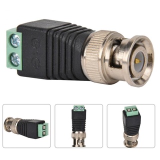 Conector BNC Macho Parafuso Terminal Adaptador Coaxial De Vídeo Balun